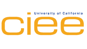 The California Institute for Energy and Environment (CIEE) logo during the 2000s with the acronym CIEE in yellow and the words University of California in blue on top.