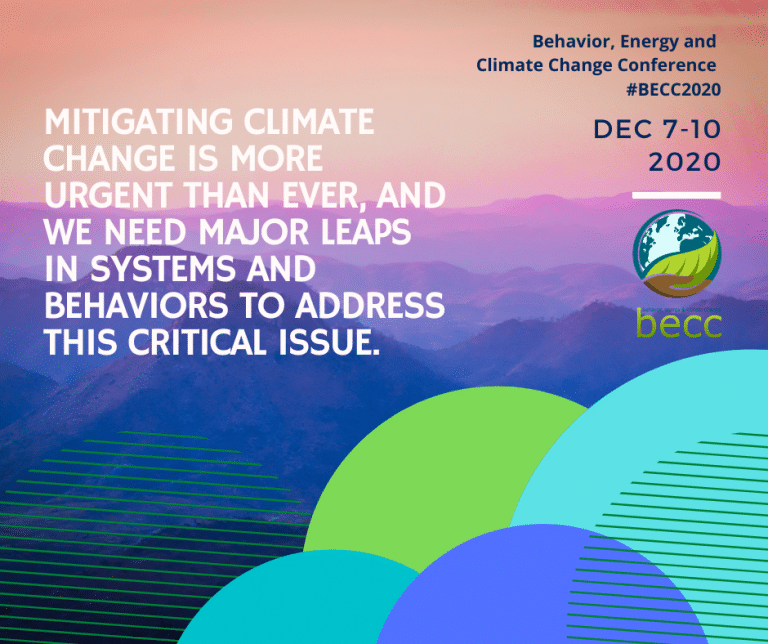Behavior Energy and Climate Change Conference (BECC) flyer