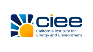 Logo for the California Institute for Energy and Environment (CIEE). The logo icon features a sun with rays emerging from it. The acronym CIEE appears to the right of the icon; California Institute for Energy and Environment is written below in a smaller font.