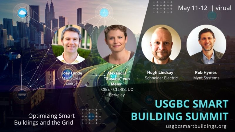 Advertisement for the Optimizing Smart Buildings Grid Panel at the 2022 USGBC Smart Building Summit