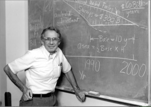 Art Rosenfeld at Chalk Board